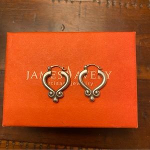 Retired James Avery scrolled ear posts, sterling silver